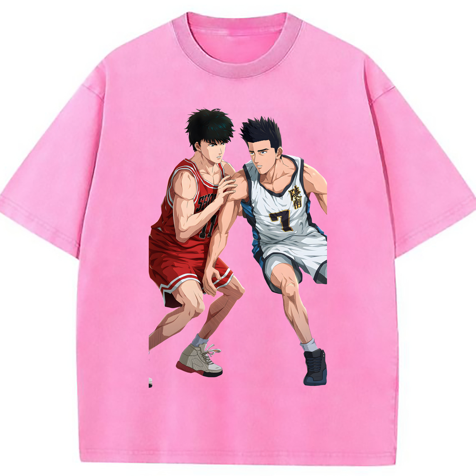 （画像用） SLAM DUNK／スラムダンク 綿100% ヴィンテージ風 半袖Tシャツ（フロントプリント）